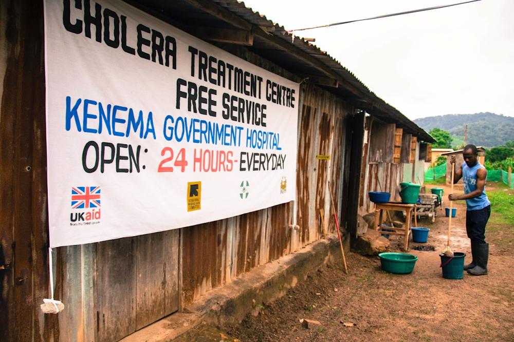 Cholera treatment centre in Sierra Leone