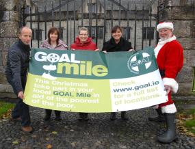 The launch of the GOAL Mile in Carrick on Suit